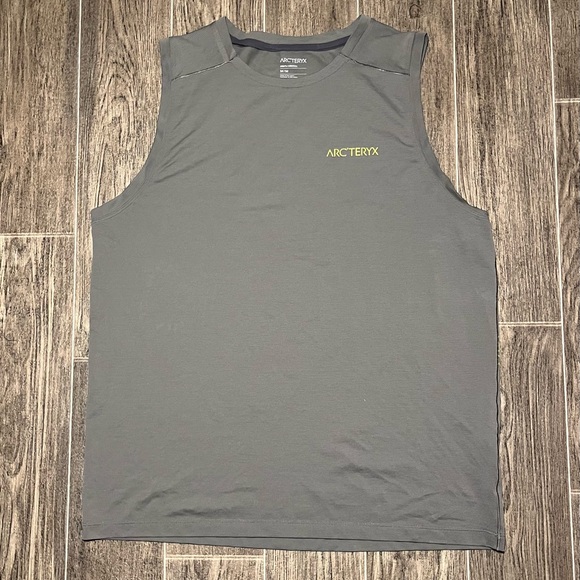 Arcteryx Cormac Arc’bird Logo Tank Top Men’s Medium Gray - Picture 2 of 7